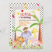 Invitation Jungle Thème/Fête/photo personnalisée (Devant / Derrière)