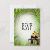 Invitation Jungle Toucans RSVP avec sélection d'arbre (Dos)