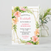 Invitation Jungle Tropical avec Anniversaire de Feuillage (Debout devant)