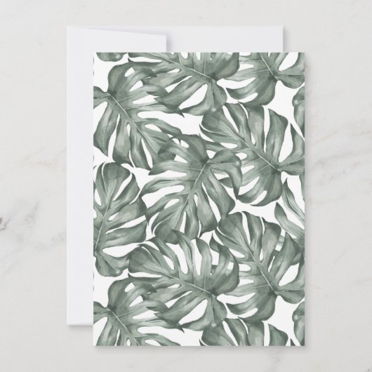 Invitation Jungle tropicale Cheetah Palm Mariage de couronne (Dos)