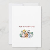 Invitation Jungle Zebra et Giraffe 3e anniversaire (Dos)