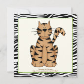 Invitation Jungle zebra safari anniversaire de enfant (Dos)