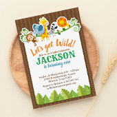 Invitation Jungle Zoo Animal Safari Aventure Anniversaire