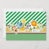 Invitation Jungle Zoo Animal Safari Aventure Anniversaire Pho (Dos)