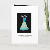 Invitation Junior Bridesmaid Bleu & Blanc Gown Flowered Trier (Dos)