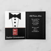 Invitation JUNIOR GROOMSMAN avec Tux Funny A01 (Intérieur)
