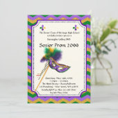 Invitation Junior supérieur de bal d'étudiants, mascarade (Debout devant)