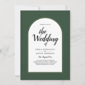 Invitation JUNIPER GREEN OR PHOTO Wedding INVITE (Devant)