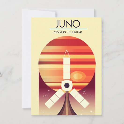 Invitation Juno - Mission à Jupiter Art spatial (Dos)