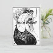 Invitation Jupe Peacock Beardsley Art Nouveau (Debout devant)