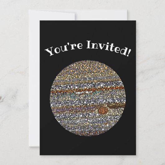 Invitation Jupiter en points (Devant)