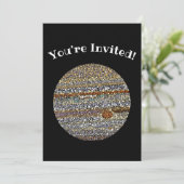 Invitation Jupiter en points (Debout devant)