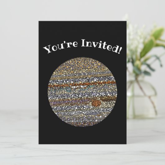 Invitation Jupiter par points (Debout devant)
