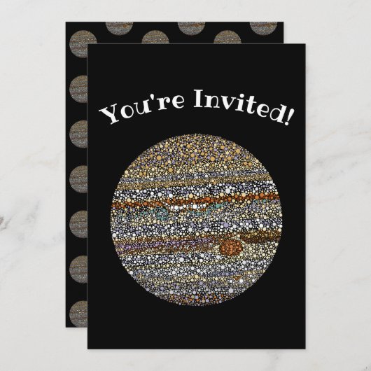 Invitation Jupiter par points (Devant / Derrière)