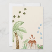 Invitation Jurassic Cute Dinosaur fête d'anniversaire (Dos)