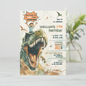 Invitation Jurassic Dino Ride 2 Anniversaire (Debout devant)