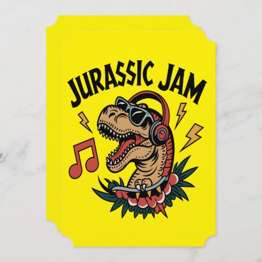 Invitation Jurassic Jam (Devant / Derrière)