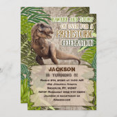 Invitation Jurassic Park Dinosaur Anniversaire (Devant / Derrière)