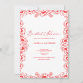 Invitation jus rouge simple classique élégant shower de maria (Devant)