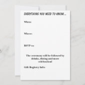 Invitation Jusqu'à ce que la mort nous sépare (Dos)