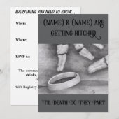 Invitation Jusqu'à ce que la mort nous sépare (Devant / Derrière)