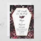 Invitation Jusqu'à ce que la mort nous sépare | Black Dark Go (Devant)