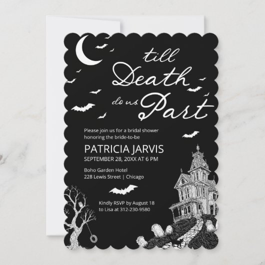 Invitation Jusqu'à ce que la mort nous sépare Code QR Invitat (Devant)