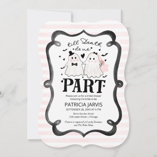 Invitation Jusqu'à ce que la mort nous sépare Code QR Invitat (Devant)