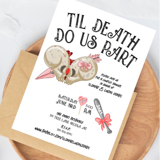 Invitation Jusqu'à ce que la mort nous sépare | Couples Invit