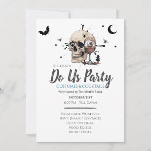 Invitation Jusqu'à ce que la mort nous sépare, fête amusante