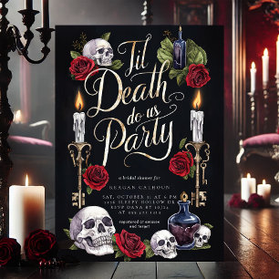 Invitation Jusqu'à ce que la mort nous sépare Fête d'Hallowee