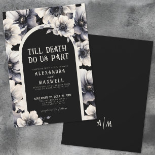 Invitation Jusqu'à ce que la mort nous sépare Fleurs de maria