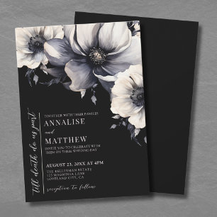 Invitation Jusqu'à ce que la mort nous sépare Mariage Floral