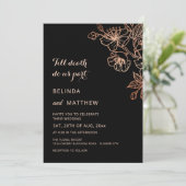 Invitation Jusqu'à ce que la mort nous sépare Mariage noir cu (Debout devant)