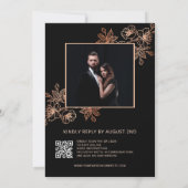 Invitation Jusqu'à ce que la mort nous sépare Mariage noir cu (Dos)