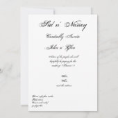 Invitation Jusqu'à ce que la mort nous sépare Rose rouge (Dos)