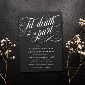 Invitation Jusqu'à ce que la mort nous sépare un Mariage de G