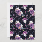 Invitation 'Jusqu'à ce que la mort nous sépare violet et noir (Dos)