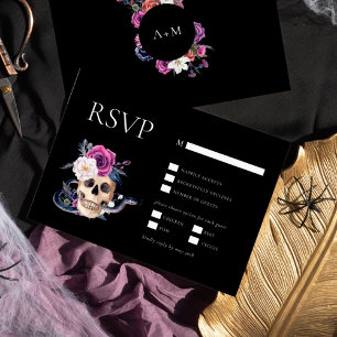 Invitation 'Jusqu'à ce que la mort nous sépare violet et noir