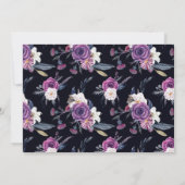 Invitation 'Jusqu'à ce que la mort nous sépare violet et noir (Dos)