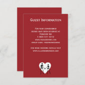 Invitation Jusqu'à ce que la mort nous séparent Skeleton Red (Devant / Derrière)