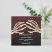 Invitation Jusqu'à ce que la mort soit mariée avec un squelet (Debout devant)