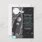 Invitation JUSQU'À LA LUNE Demande de livre de fusée spatiale (Devant)