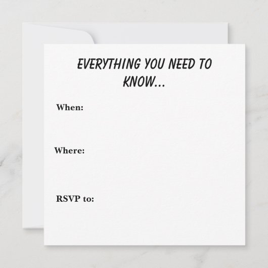 Invitation Jusqu'à la mort (Dos)