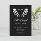 Invitation Jusqu'à la mort Chic Mariage gothique moderne (Debout devant)