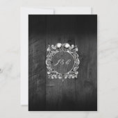 Invitation Jusqu'à la mort Crânes gothiques Mariage de bois n (Dos)