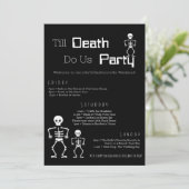 Invitation Jusqu'à la mort Do us Party Bachelorette Itinérair (Debout devant)