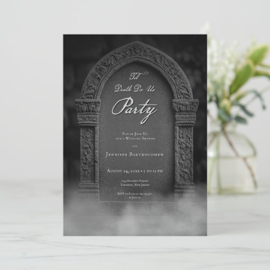 Invitation Jusqu'à la mort Faisons-nous Fête des mariées Éffr (Debout devant)