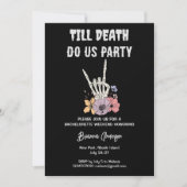 Invitation Jusqu'à la mort faisons-nous la fête bachelorée we (Devant)