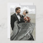 Invitation Jusqu'à la mort Faisons-nous Mariage moderne minim (Dos)